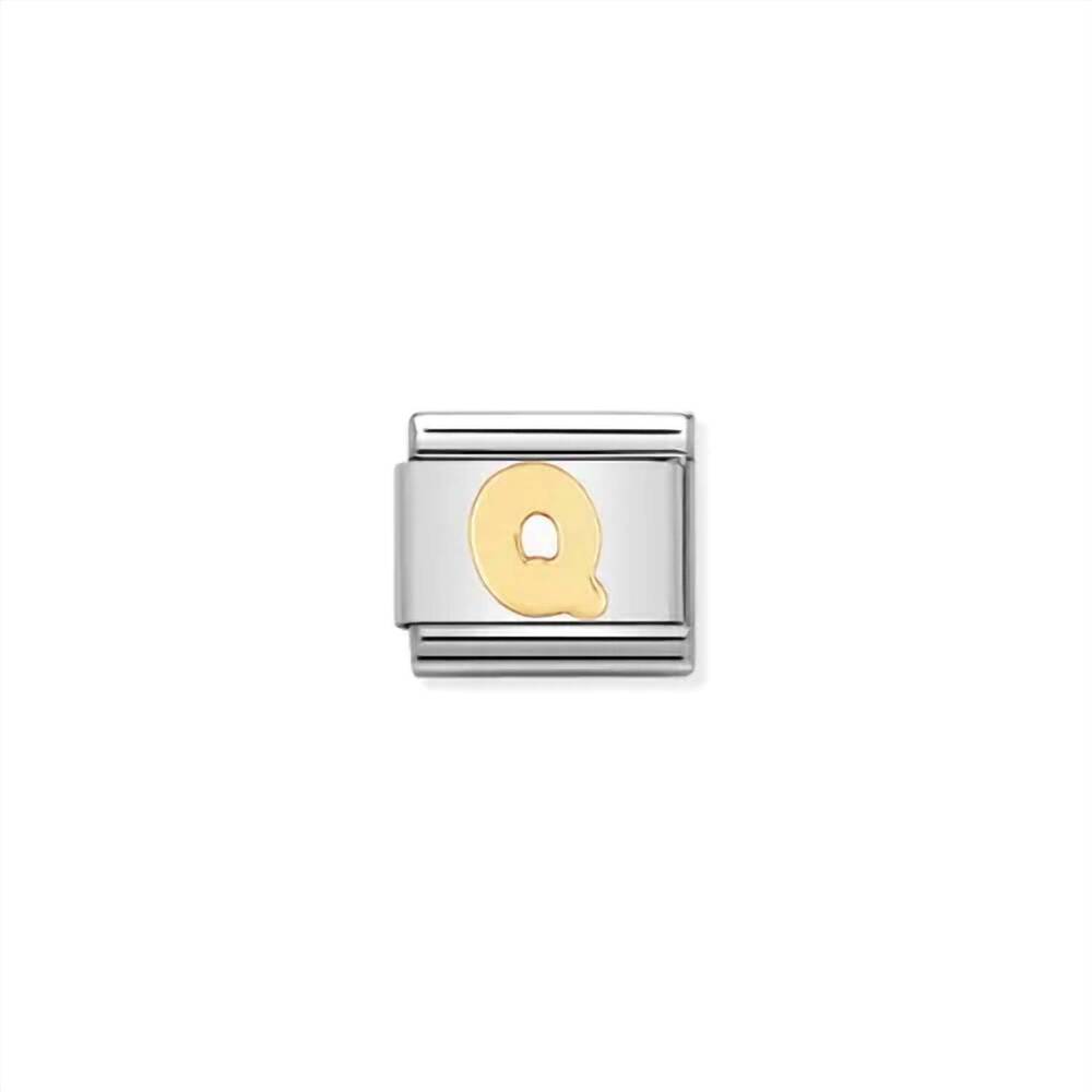 NEW NOMINATION composable classic letter links in q gold